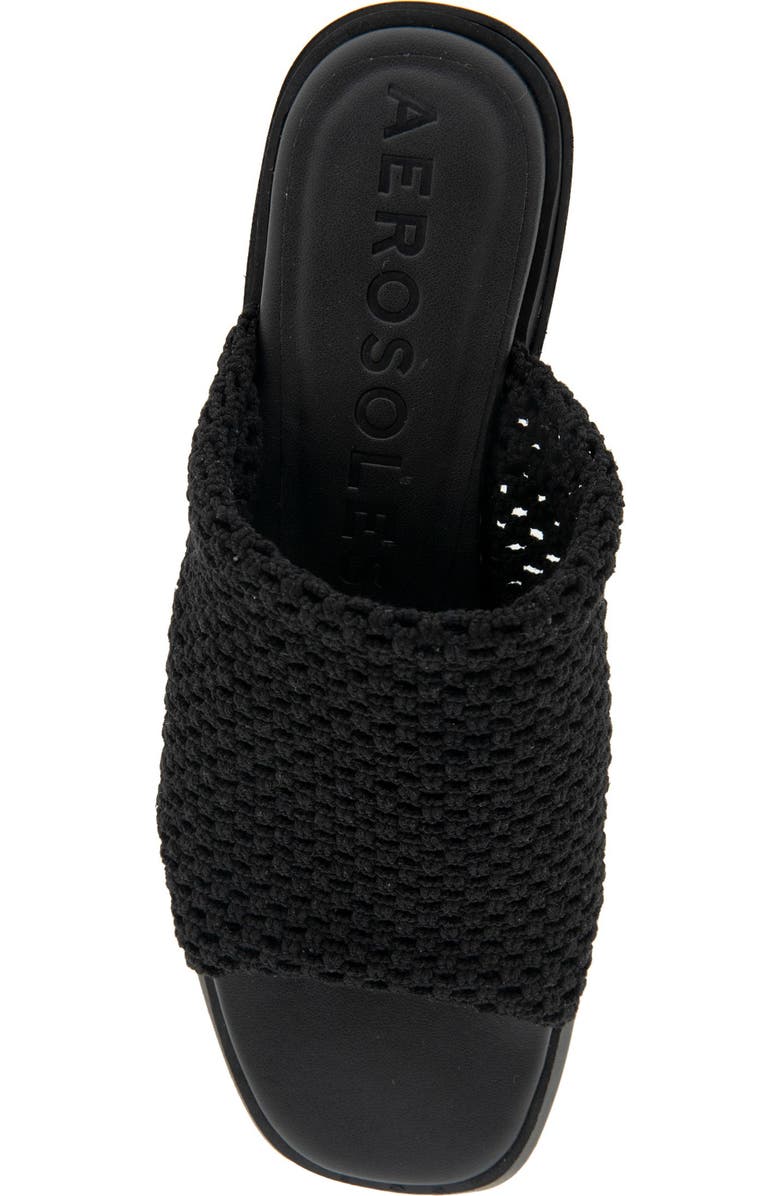 Aerosoles Denise Platform Sandal, Alternate, color, Black Stretch