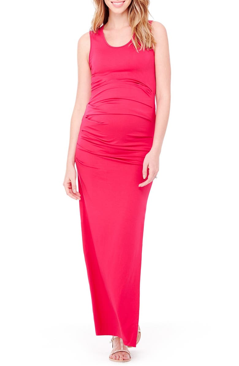 Ingrid & Isabel<sup>®</sup> Striped Tank Maternity Maxi Dress, Main, color, 
