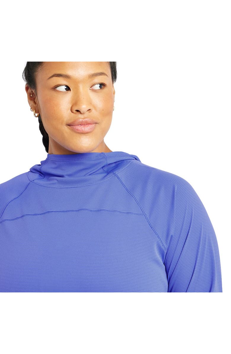 Oiselle Flyout Chill Hoodie - Women's, Alternate, color, Blue Rapids