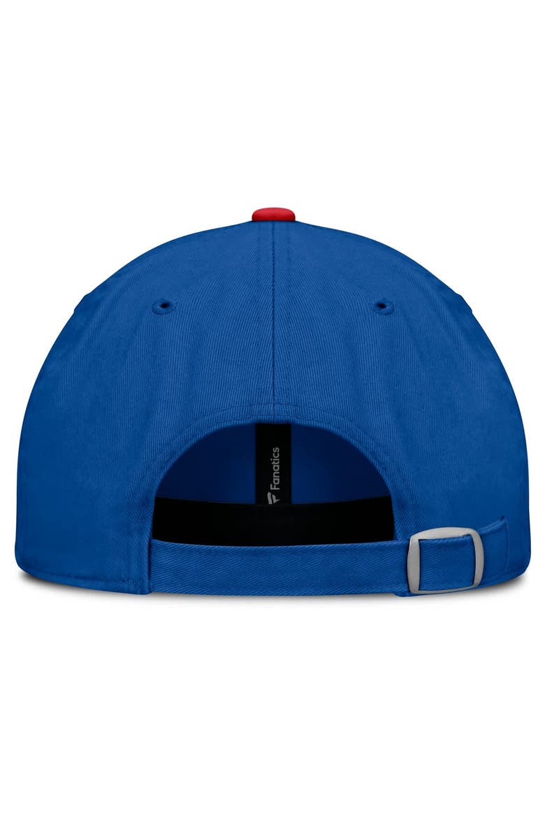 Men's Fanatics Blue/Red New York Rangers Heritage Home Ice Two-Tone Adjustable Hat, Alternate, color, Blue