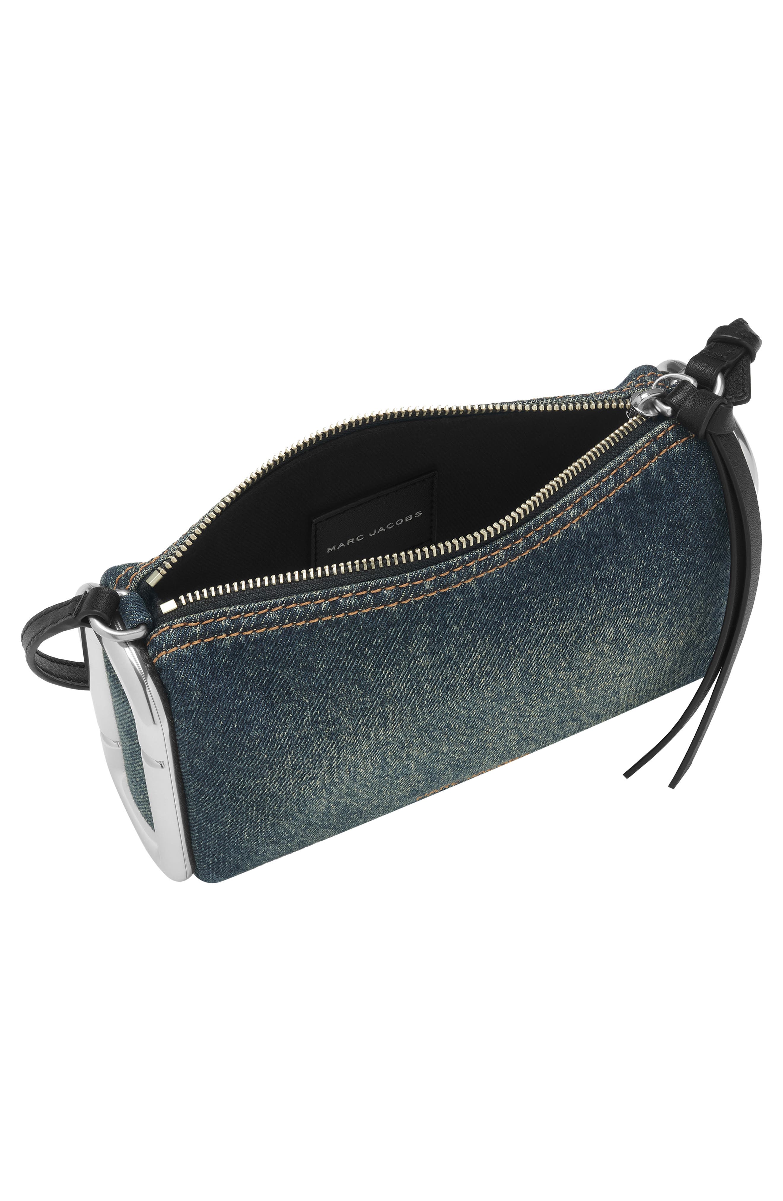 SCENE SM SHOULDER BAG IN DENIM, Alternate, color, TRUE INDIGO