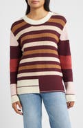 CITY BLUES Stripe Colorblock Sweater