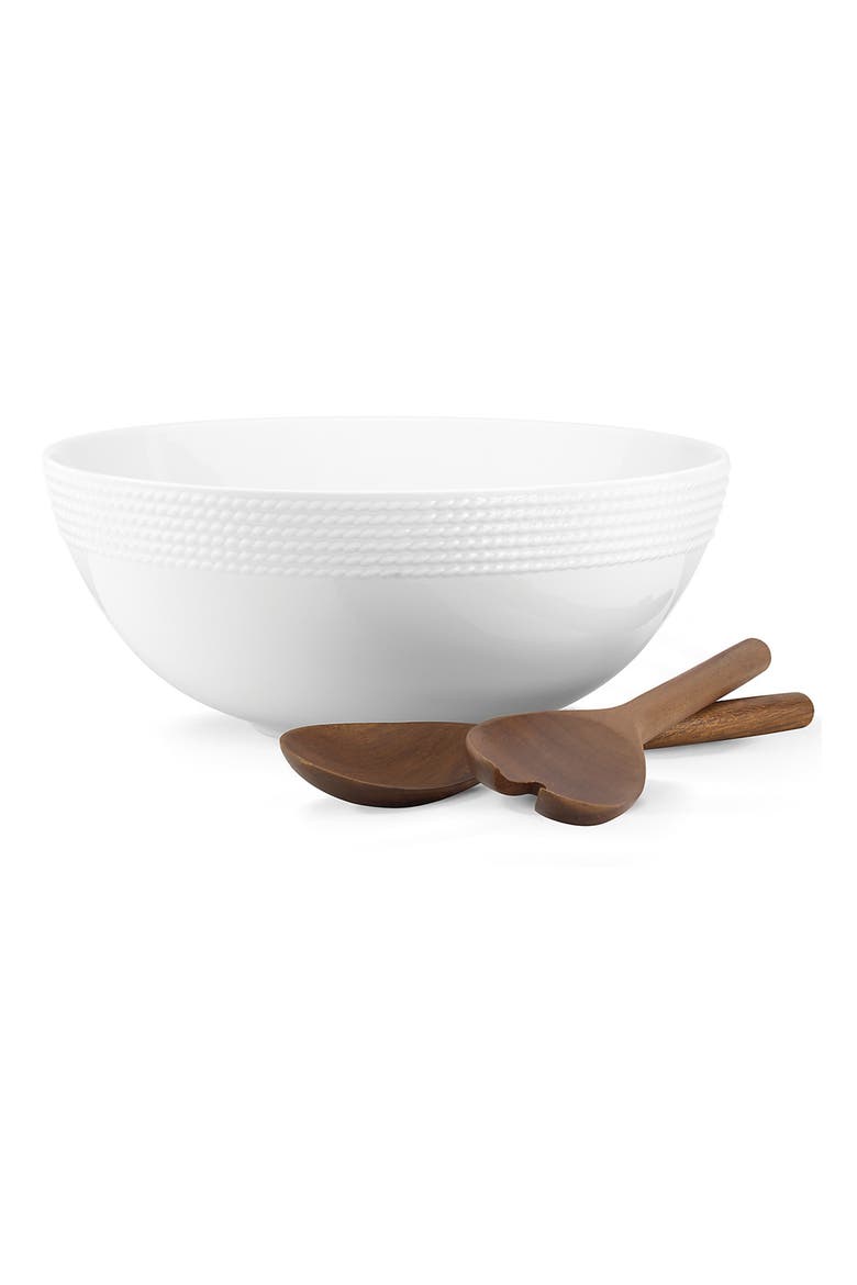 wickford 3-piece salad set, Main, color, WHITE