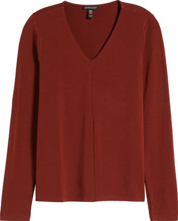 Eileen Fisher Long Sleeve V-Neck Top | Nordstrom