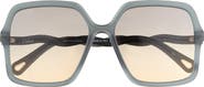 Chloé 58mm Gradient Rectangular Sunglasses