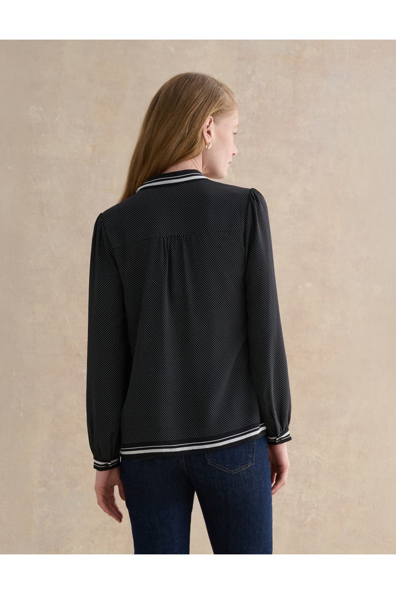Valerie Tie-Neck Blouse, Alternate, color, Navy Ivory
