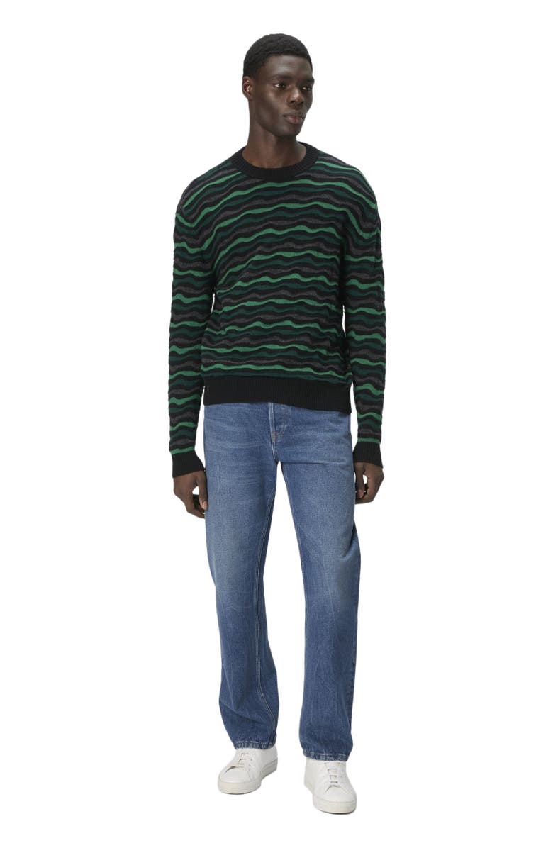 Missoni Crew Neck Sweater With Wave Pattern, Main, color, Green