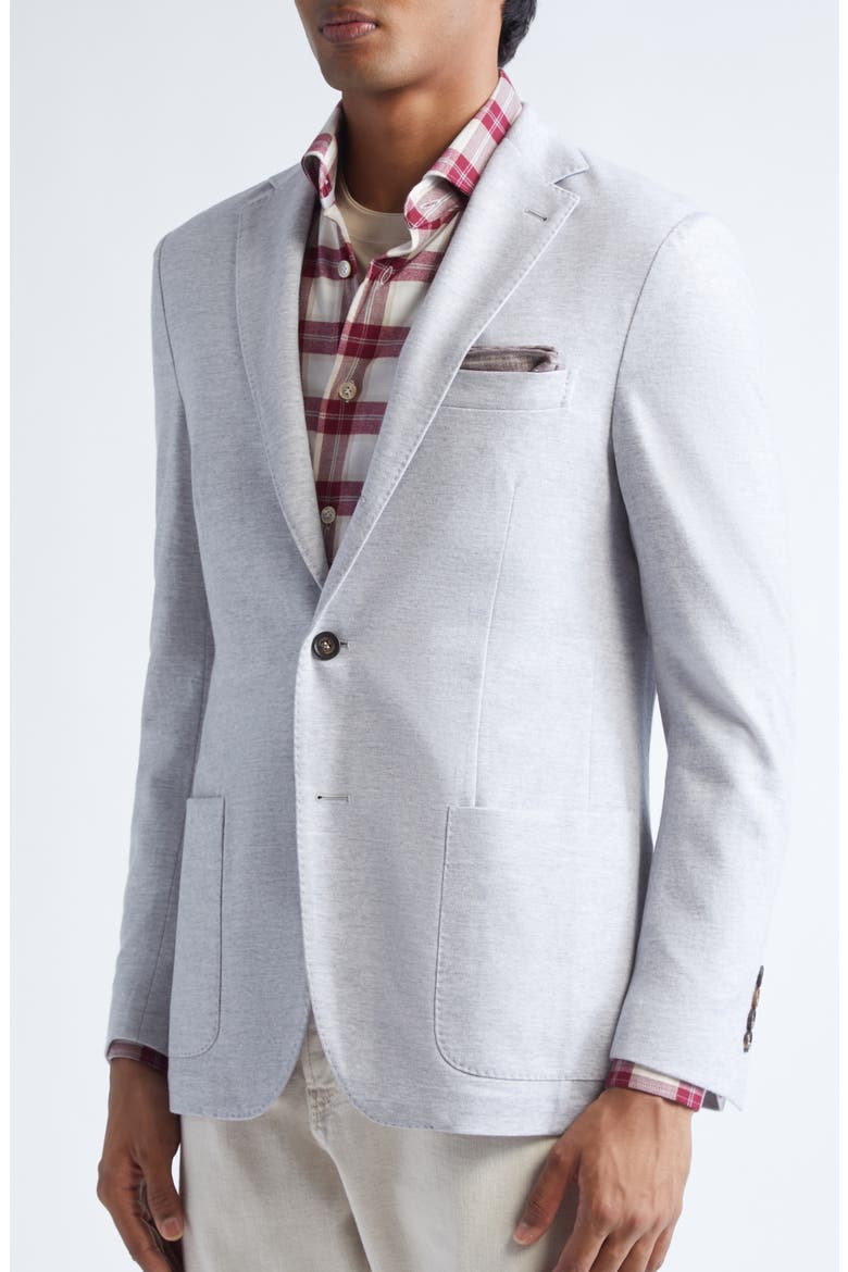 Cotton Jersey Blazer, Alternate, color, LIGHT GRAY MELANGE