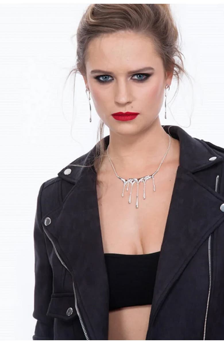 Lucy Quartermaine Melting Drop Necklace, Alternate, color, Sterling Silver