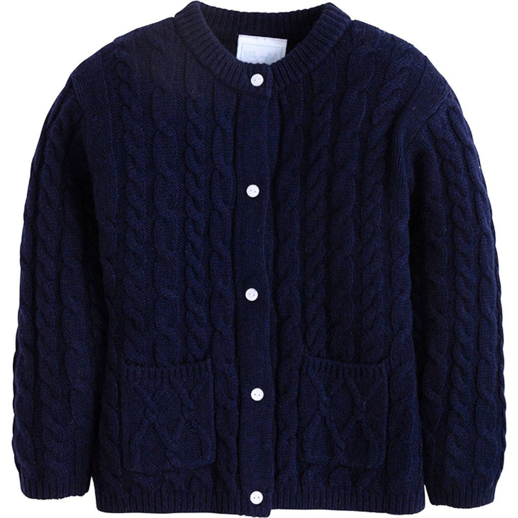 Little English Kids' Classic Cashmere Blend Cardigan In Blue