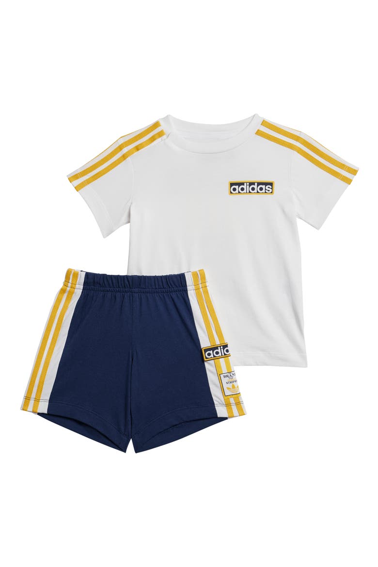 Kids' Adibreak Graphic T-Shirt & Shorts Set, Main, color, NIGHT INDIGO