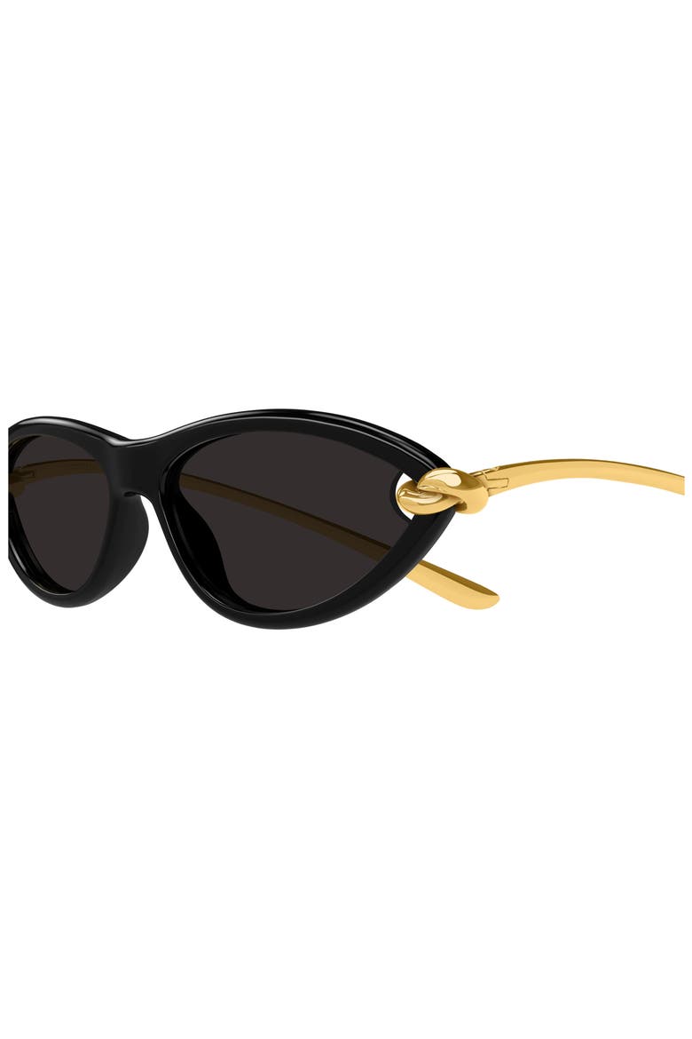 56mm Cat Eye Sunglasses, Alternate, color, BLACK