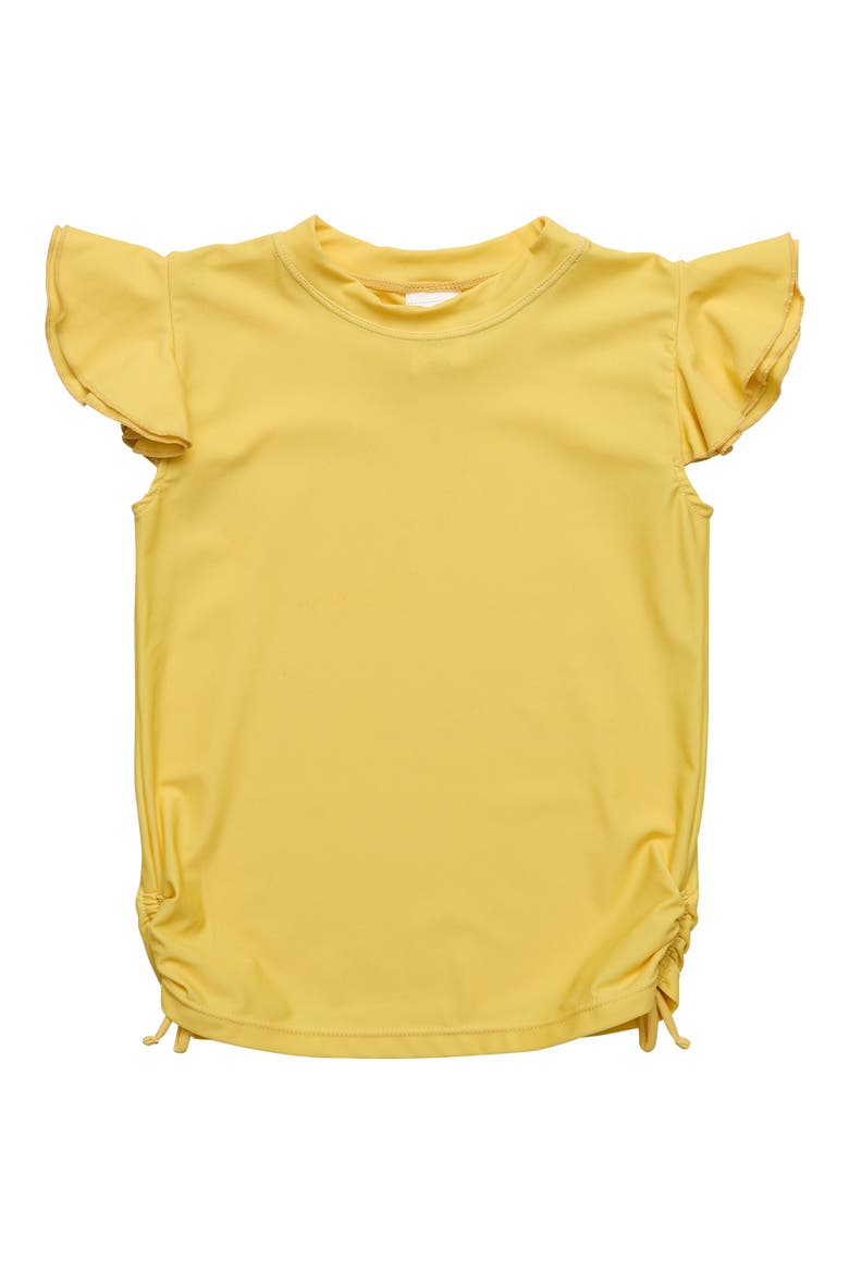 Kids' Marigold Flutter Sleeve Rashguard, Main, color, YELLOW