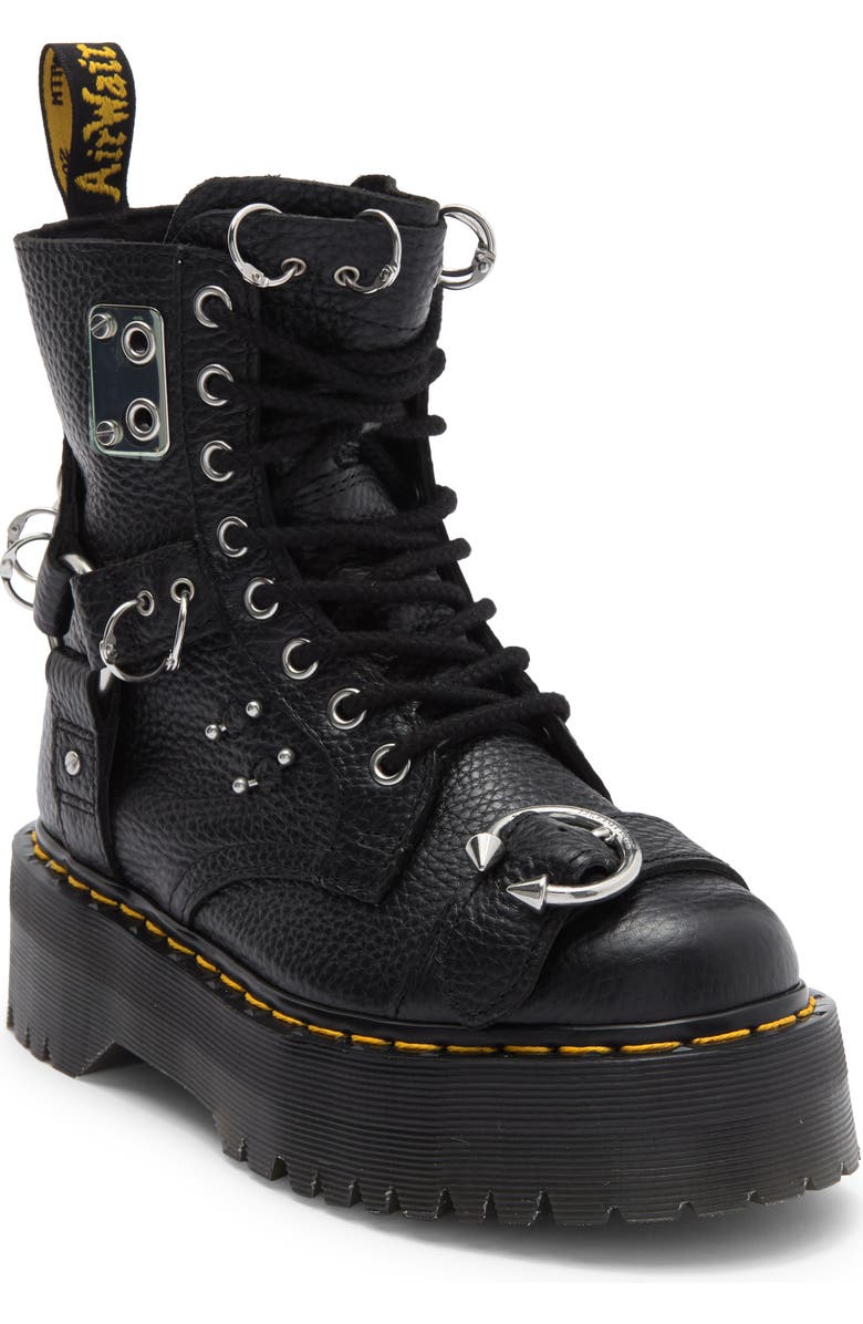 Dr. Martens Jadon Piercing Milled Leather Platform Boot, Main, color,