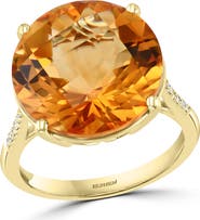 EFFY 14K Yellow Gold Citrine & Diamond Classic Statement Ring