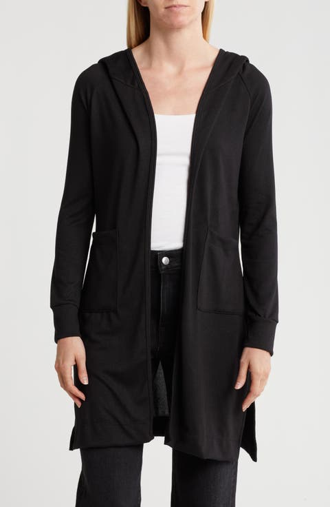 Wrap Front Hooded Cardigan