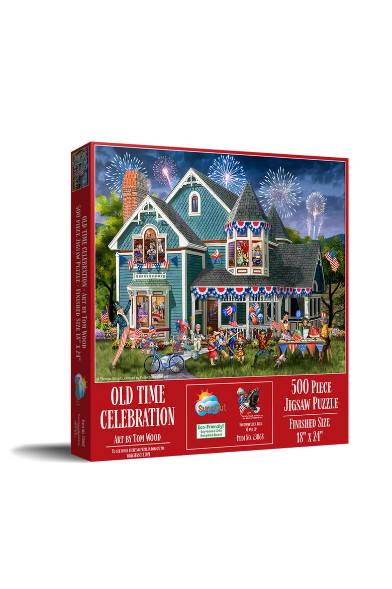 Old time Celebration 500 piece Jigsaw Puzzle for Adults, Main, color, Multicolor