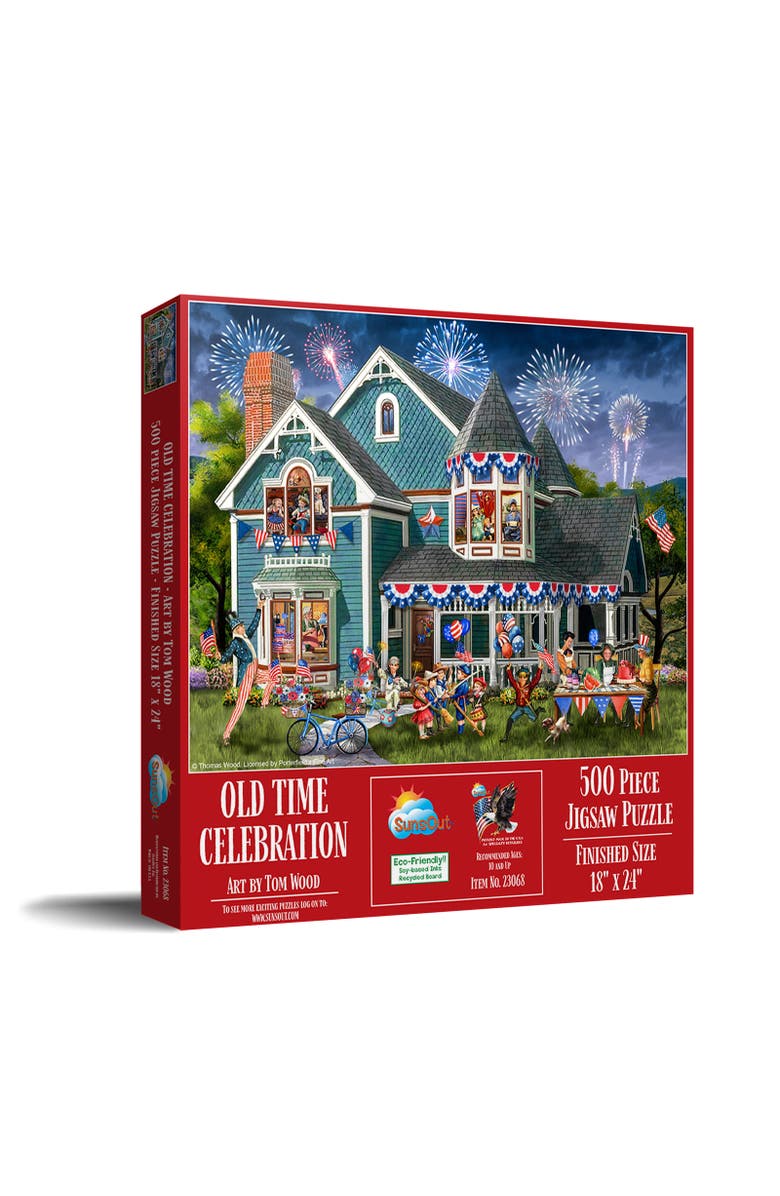 Sunsout Old time Celebration 500 piece Jigsaw Puzzle for Adults, Main, color, Multicolor