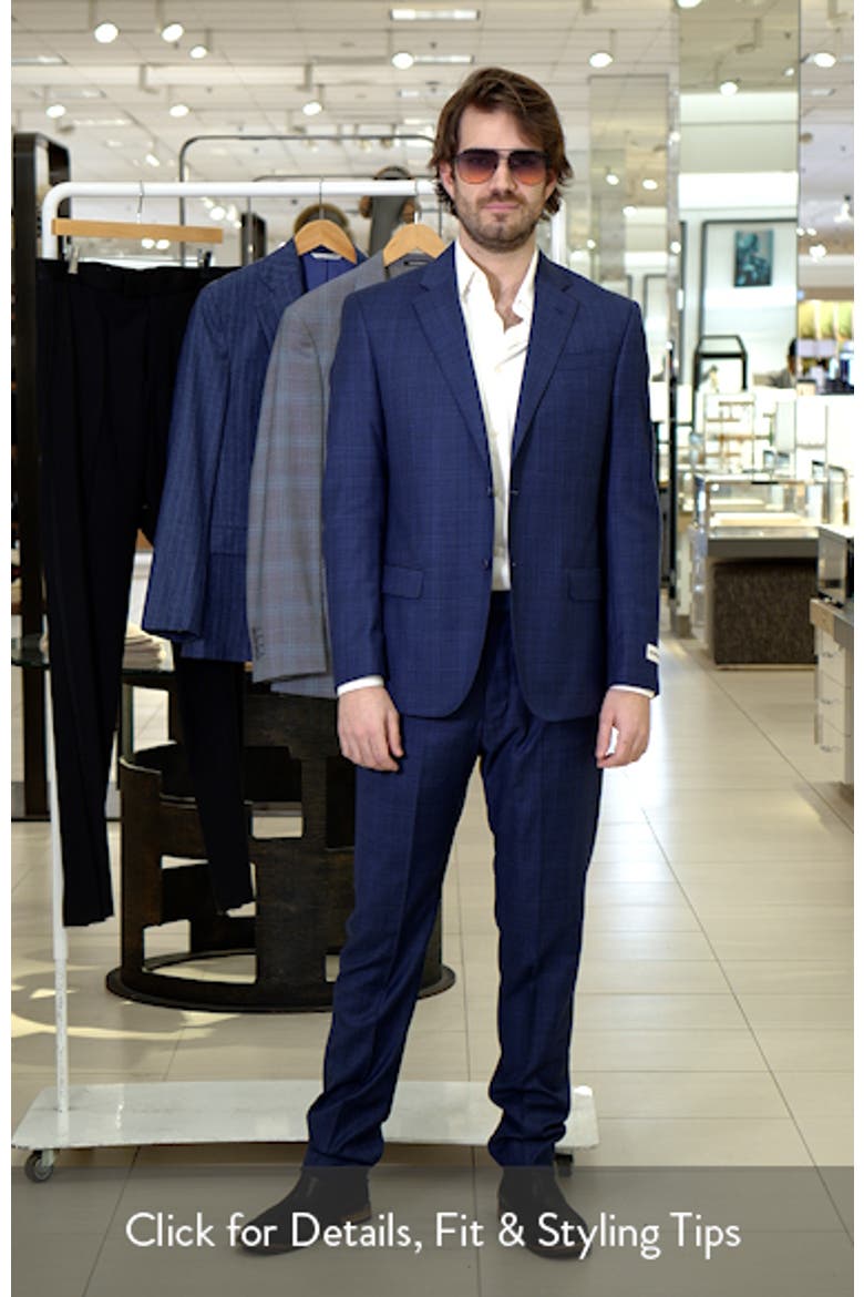 Royal Blue Shadow Check Virgin Wool Suit video