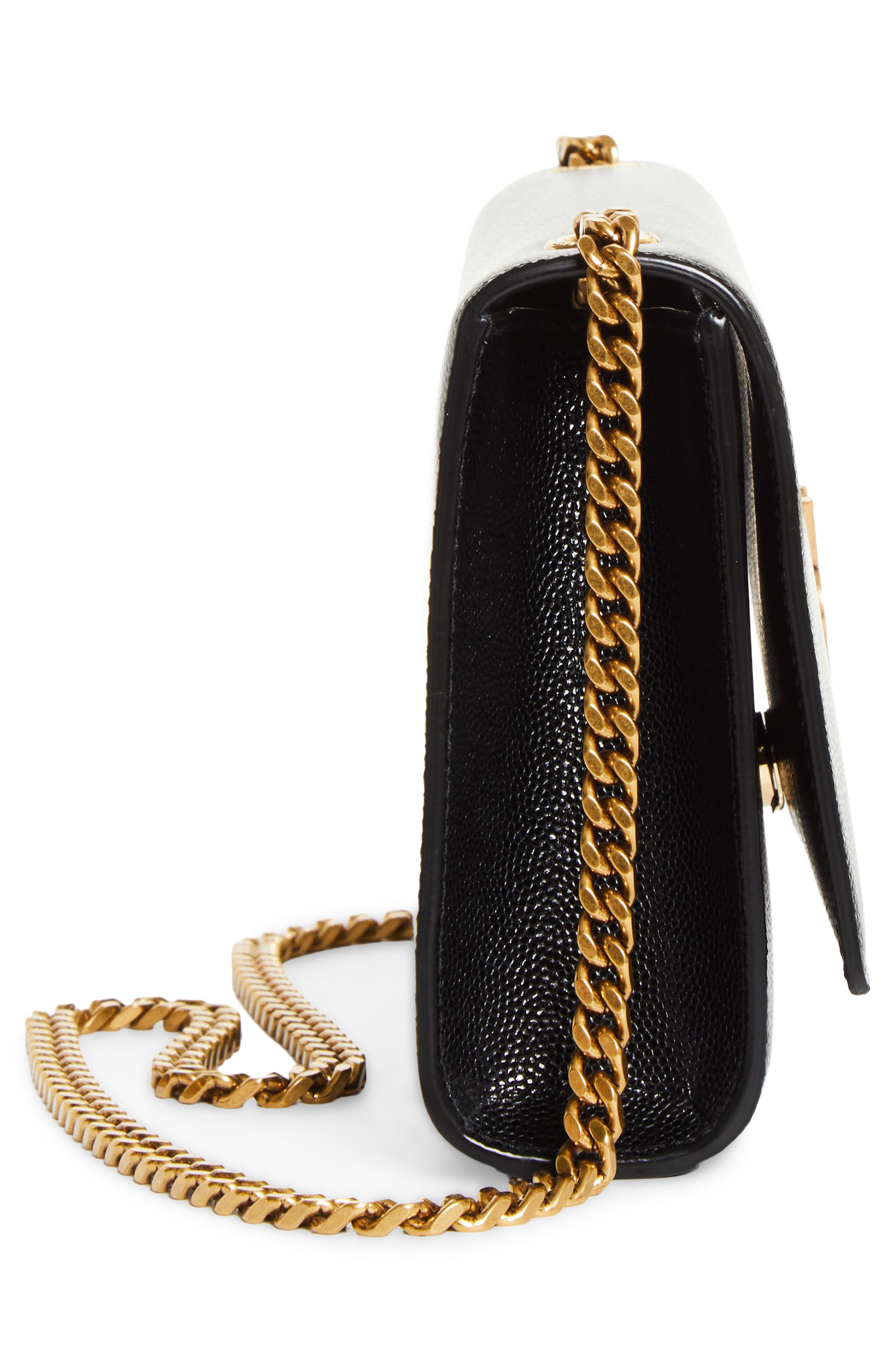 Saint Laurent Small Kate Patent Leather Shoulder Bag, Alternate, color, 