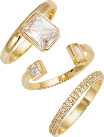 Nordstrom Set of 3 Cubic Zirconia Nesting Rings | Nordstrom