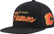 Mitchell & Ness Men's Mitchell & Ness Black Calgary Flames Core Team Script 2.0 Snapback Hat