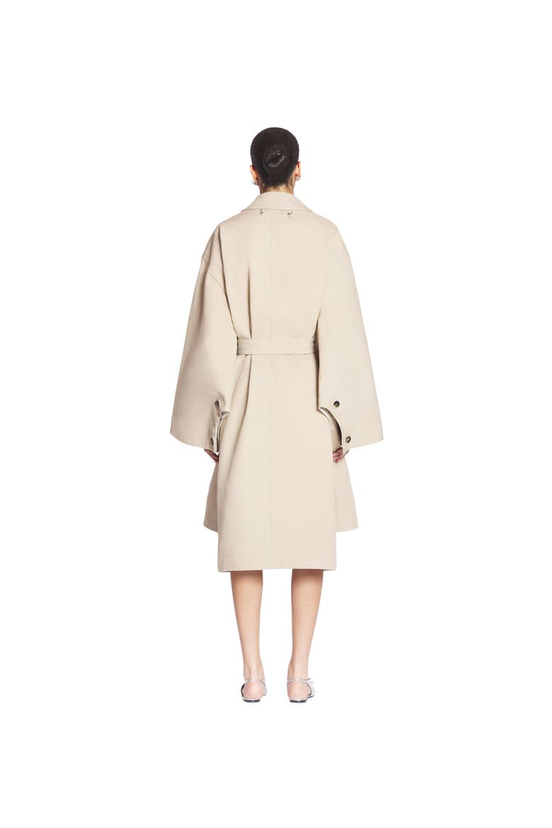 CAPE COAT WITH A COLLAR, Alternate, color, DARK BEIGE