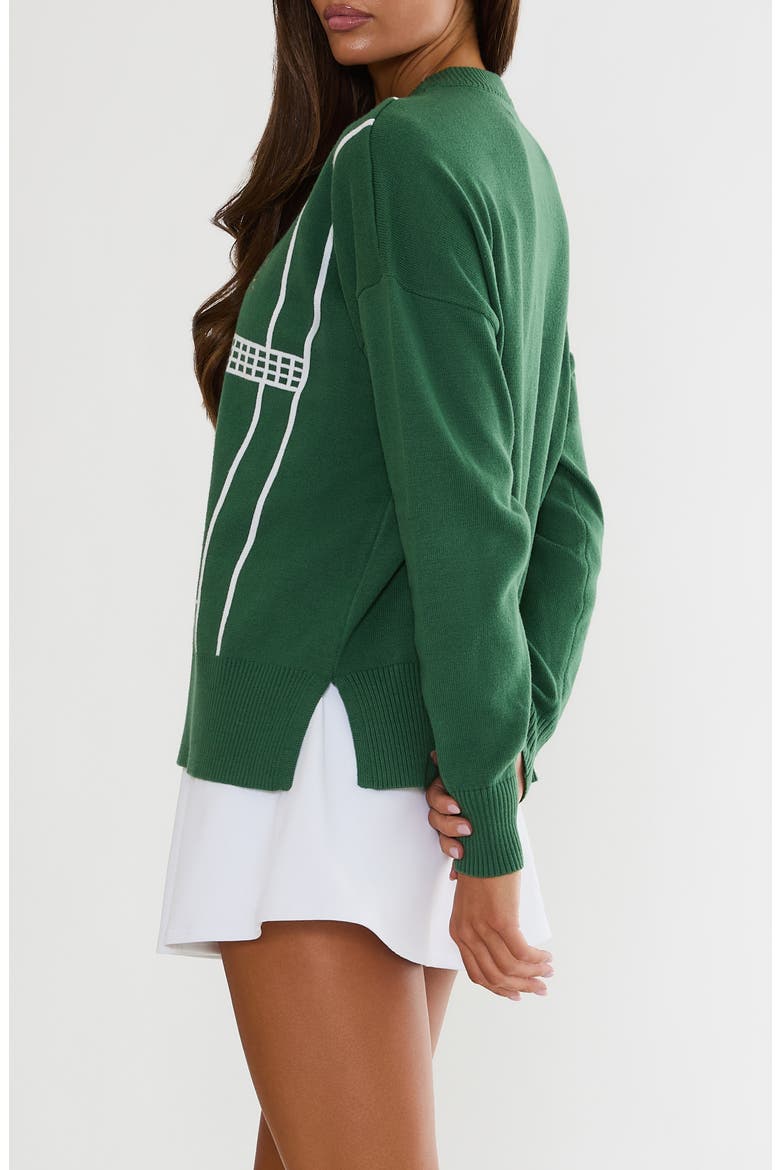 Callie Embroidered Sweater, Alternate, color, RALLY GREEN TENNIS