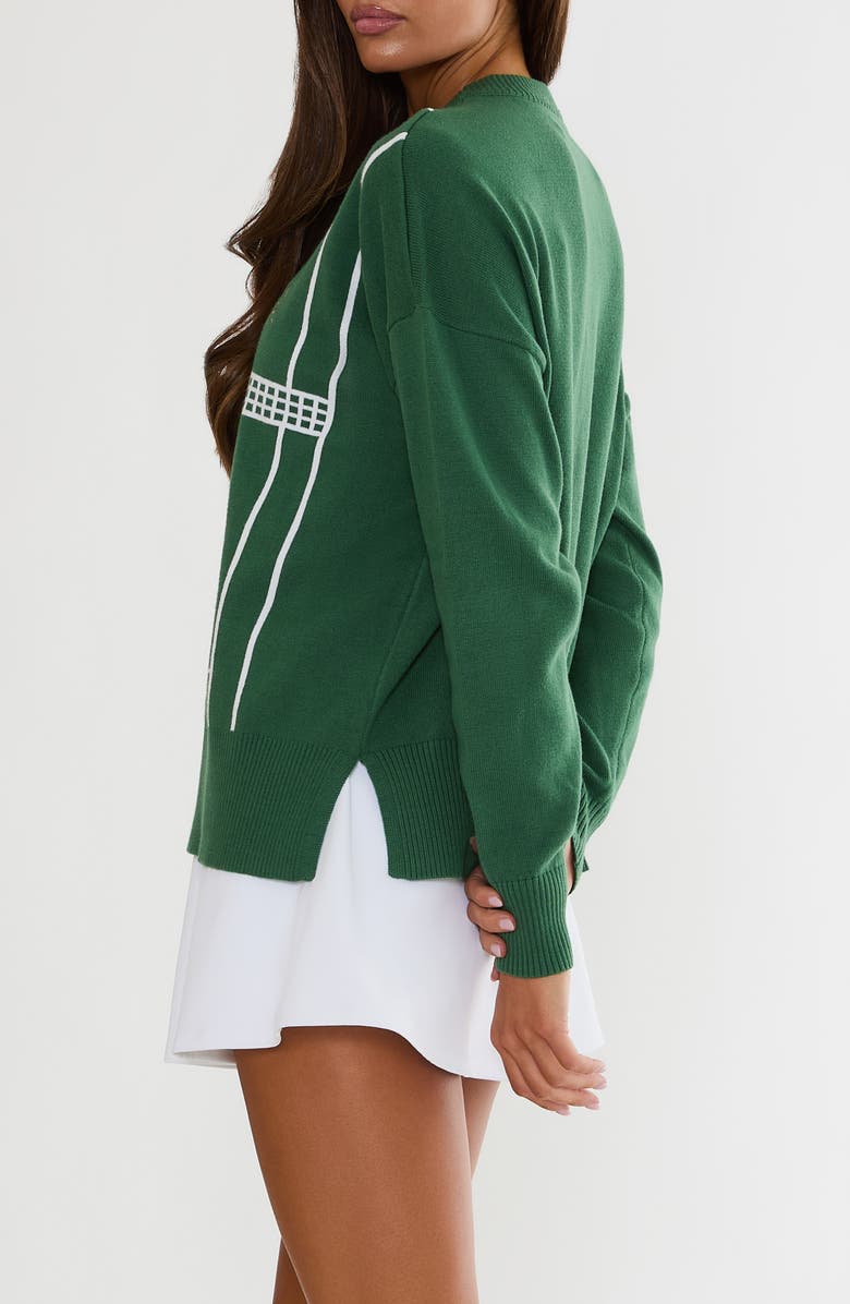 Beach Riot Callie Embroidered Sweater, Alternate, color, Rally Green Tennis