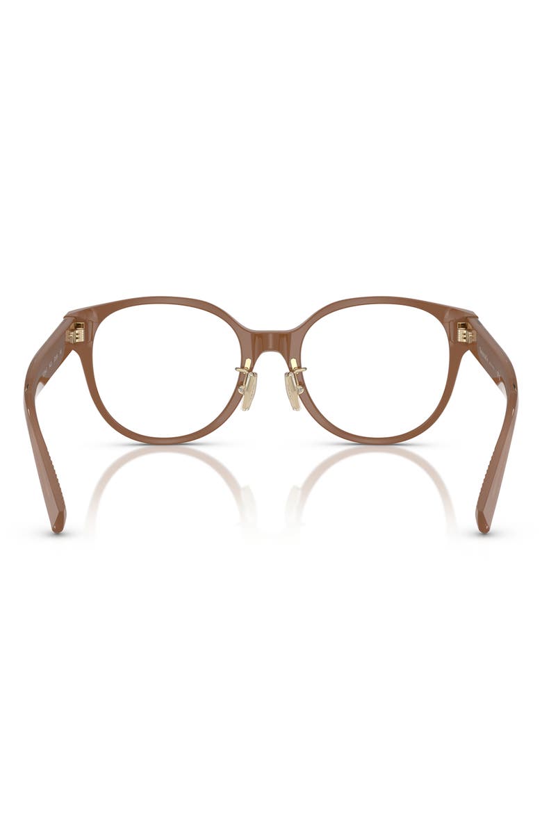 Tiffany & Co. 52mm Round Optical Glasses, Alternate, color, Opal Brown