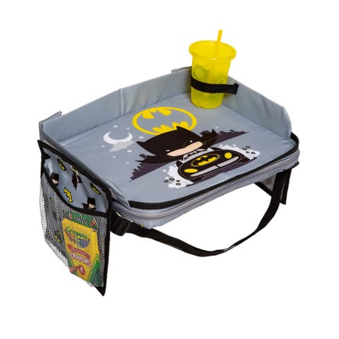 DC Comics Batman 3-in-1 Travel Tray & iPad Tablet Holder, Car Seat Lap for Toddlers Kids
