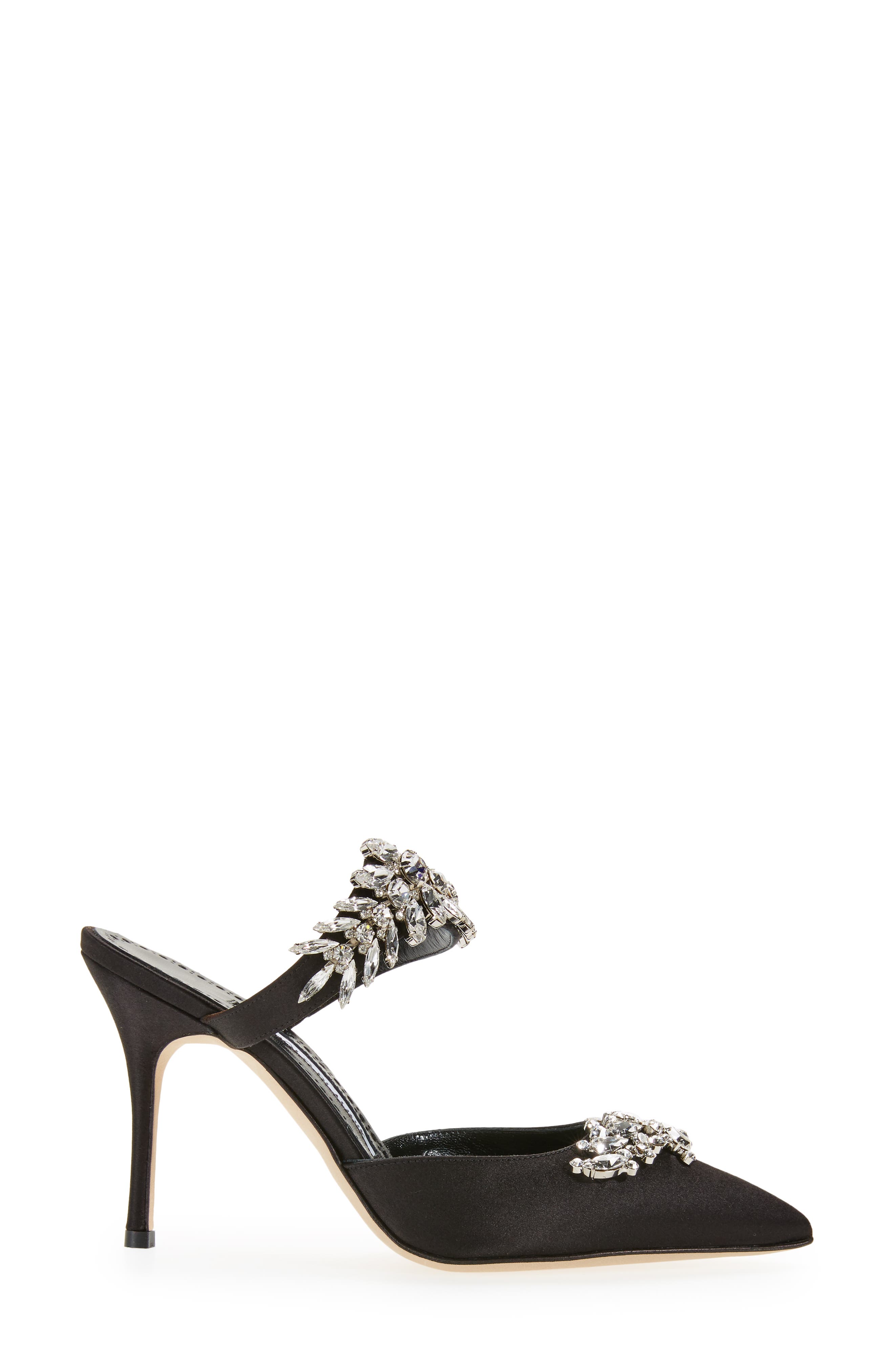 Lurum Jewel Leaf Mule, Alternate, color, BLACK