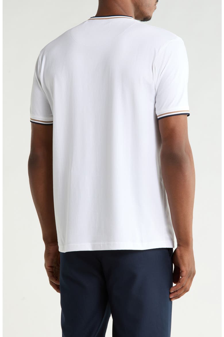 Tipped Knit T-Shirt, Alternate, color, WHITE