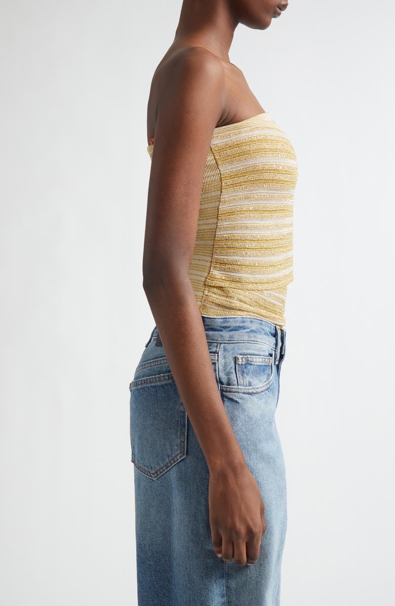 Missoni Ruched Metallic Tube Top, Alternate, color, Gold Tones