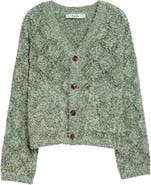 Séfr Abain Wool & Mohair Blend Bouclé Cardigan