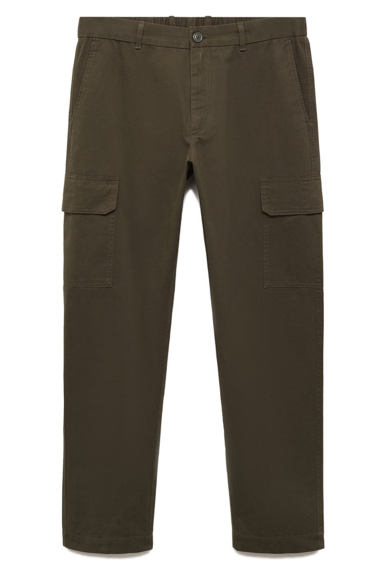 Straight Leg Twill Cargo Pants, Main, color, KHAKI GREEN