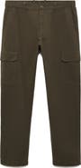 MANGO Straight Leg Twill Cargo Pants
