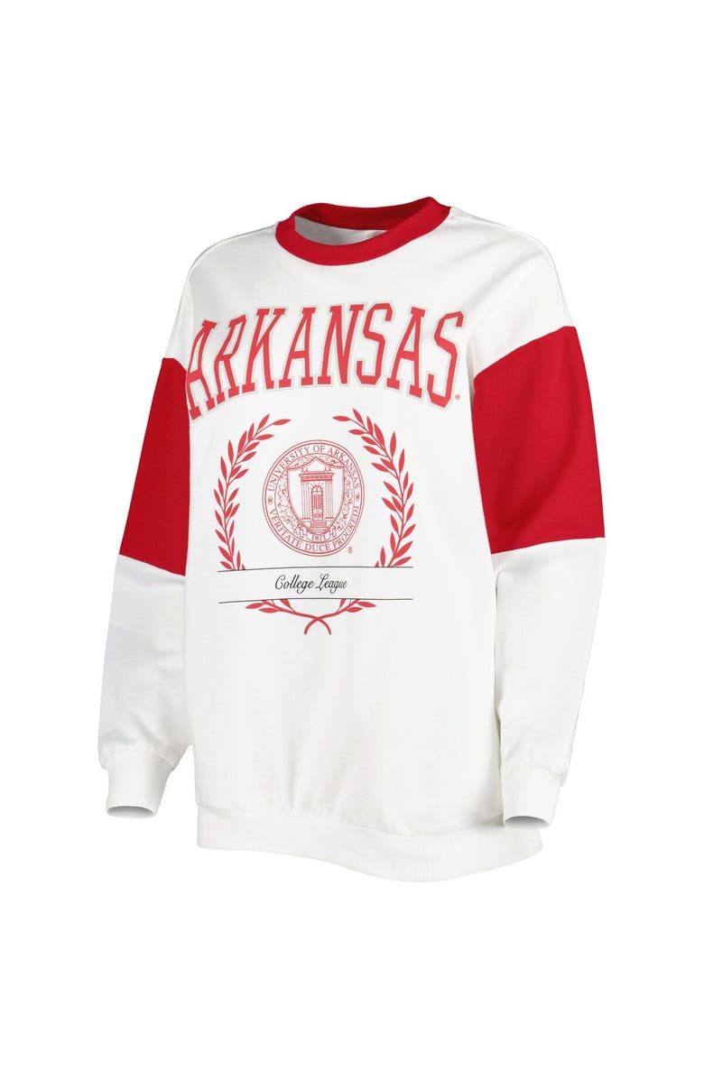 GAMEDAY COUTURE Women's Gameday Couture White Arkansas Razorbacks It's A Vibe Dolman Pullover Sweatshirt, Alternate, color, White