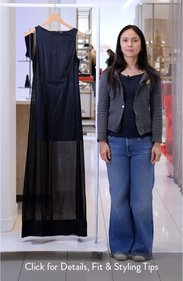 Amalie Sheer Silk Blend Maxi Dress, sales video thumbnail