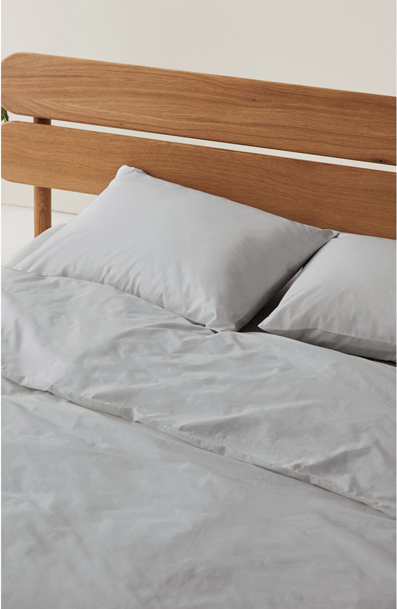 Pact Organic Cotton Organic Cool-Air Percale Duvet Cover, Alternate, color, Lunar