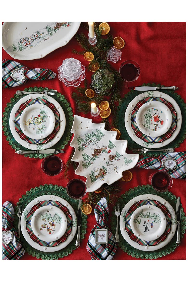 Berry & Thread North Pole Tree Platter, Alternate, color, WHITE MULTI