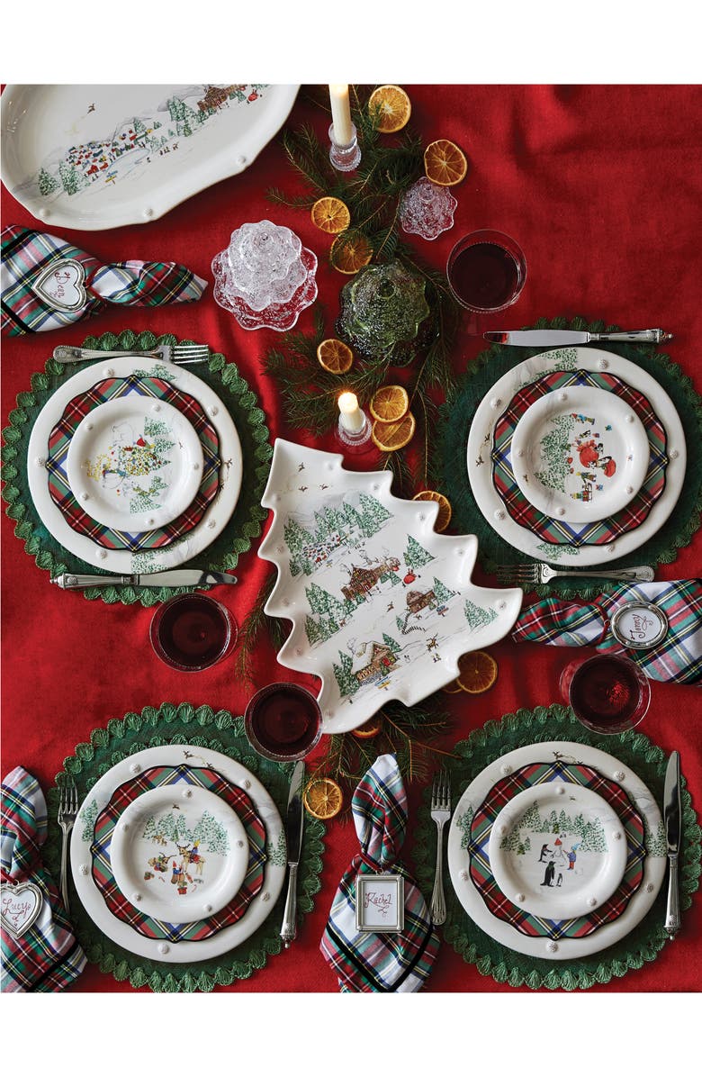 Juliska Berry & Thread North Pole Tree Platter, Alternate, color, White Multi