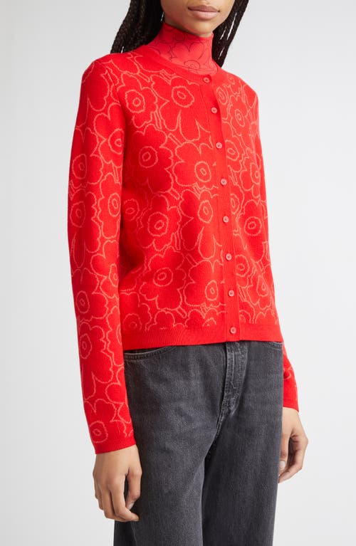 Marimekko Mutka Mini Piirto Unikko Wool Blend Cardigan