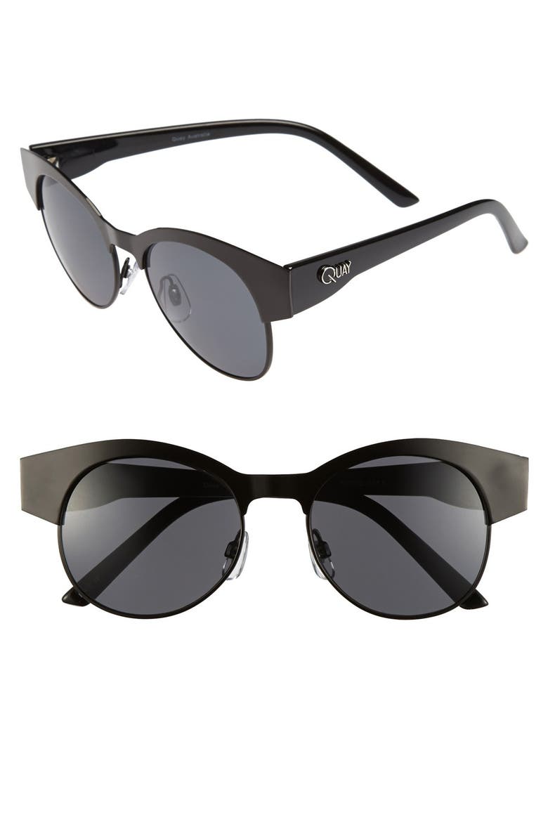 50mm Retro Sunglasses, Main, color, BLACK