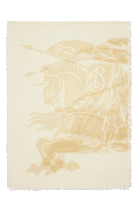 Equestrian Knight Wool Jacquard Scarf