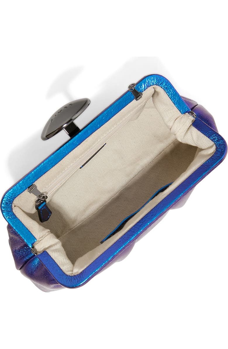 AIMEE Full Circle Frame Clutch, Alternate, color, Midnight Metallic