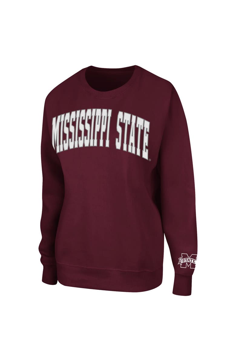 COLOSSEUM Women's Colosseum Maroon Mississippi State Bulldogs Campanile Pullover Sweatshirt, Alternate, color, Maroon