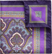 Eton Paisley Silk Pocket Square