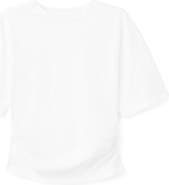 MANGO Ruched Side Cotton T-Shirt