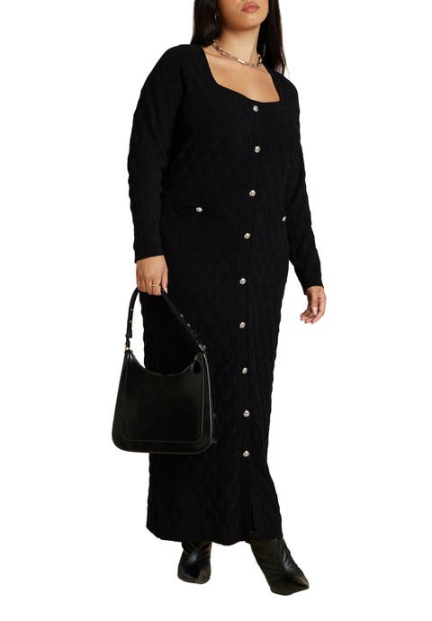 Sweater Dress With Buttons (Plus Available)